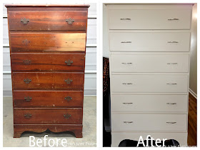 Painted dresser, khaki, fisherman's wife furniture