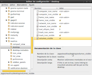 Imagen de cómo sacar las unidades montadas en el escritorio Ubuntu 10.04