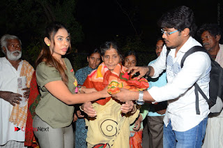 Actress Sri reddy (apthatrust director) Distrubuted Blankets for Orphans at Sai Baba Temple  0045.JPG