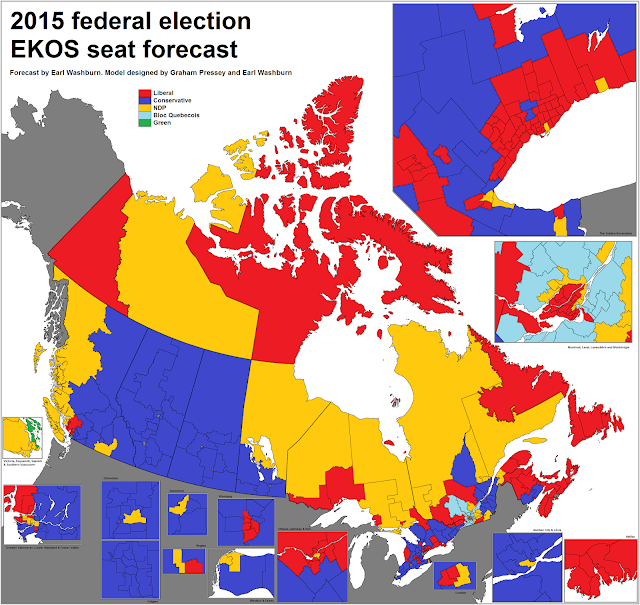 Canadian Election Atlas: EKOS seat forecast for the 2015 ...