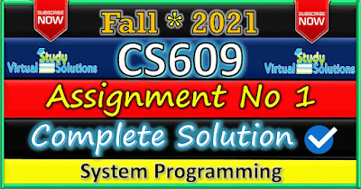 CS609 Assignment 1 Solution Fall 2021