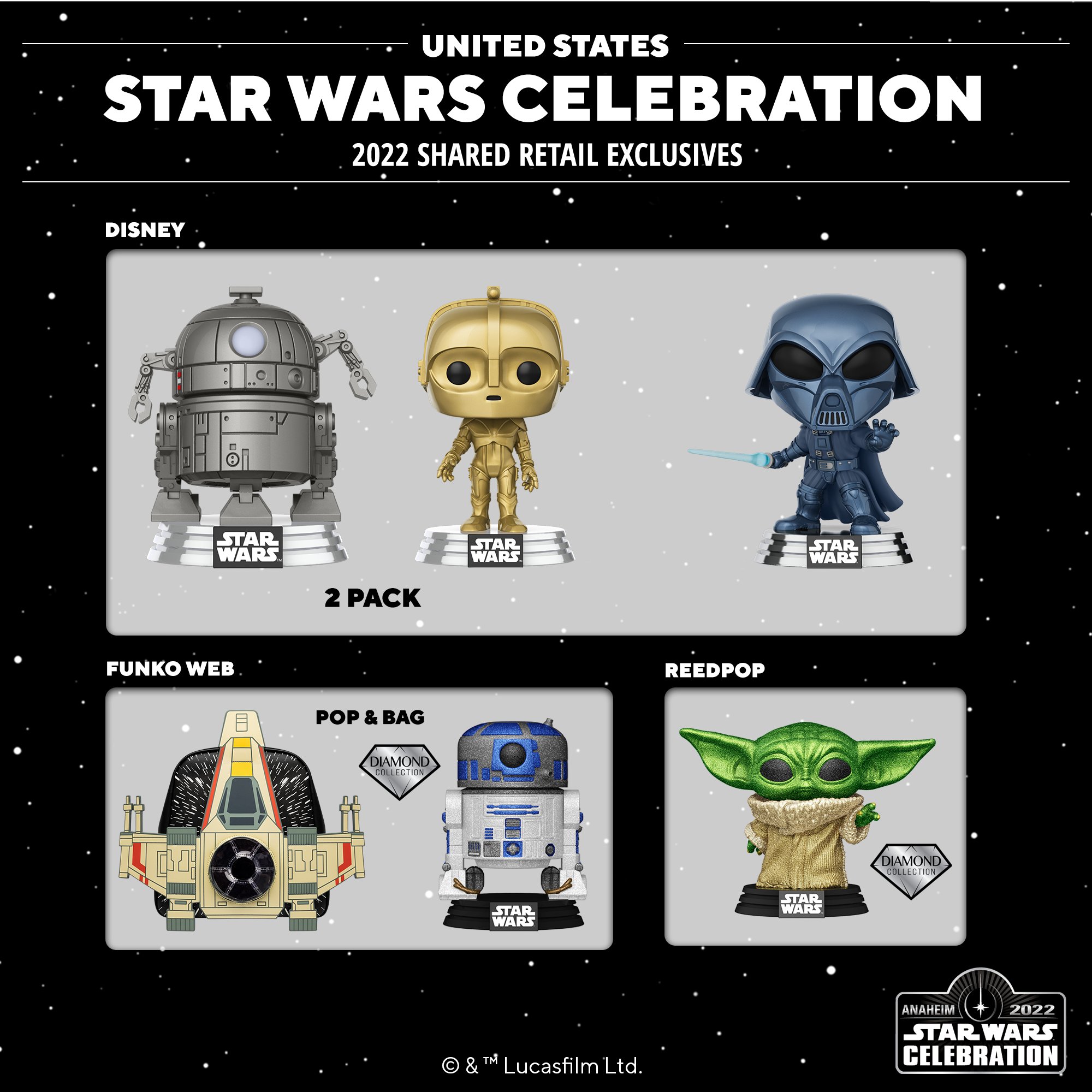 Star Wars Yoda lifting X-Wing-DAMAGED BOX Star Wars Celebration US Exclusiv... 