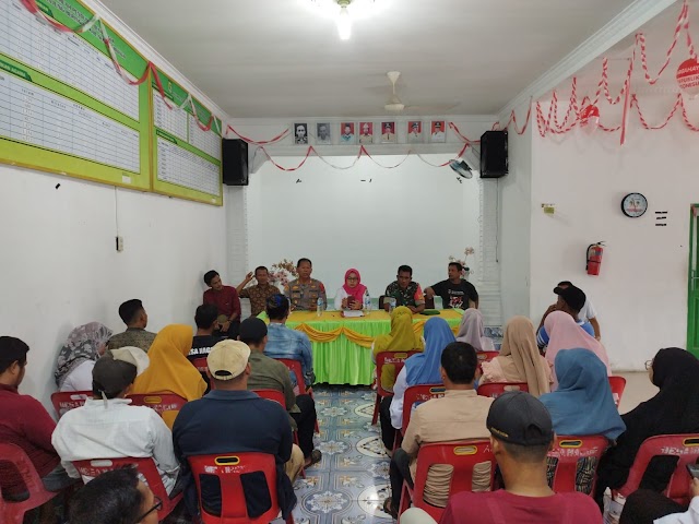 Kapolsek Tanjung Beringin Bersama Forkopincam Monitoring Persiapan Penyelenggara Pemilu 2024