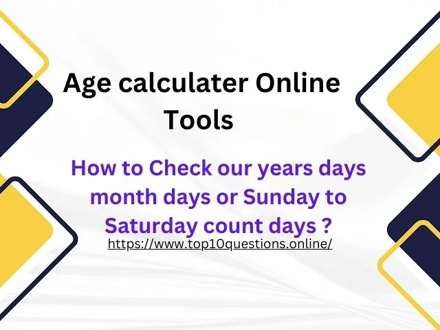 Age calculater Online Tools