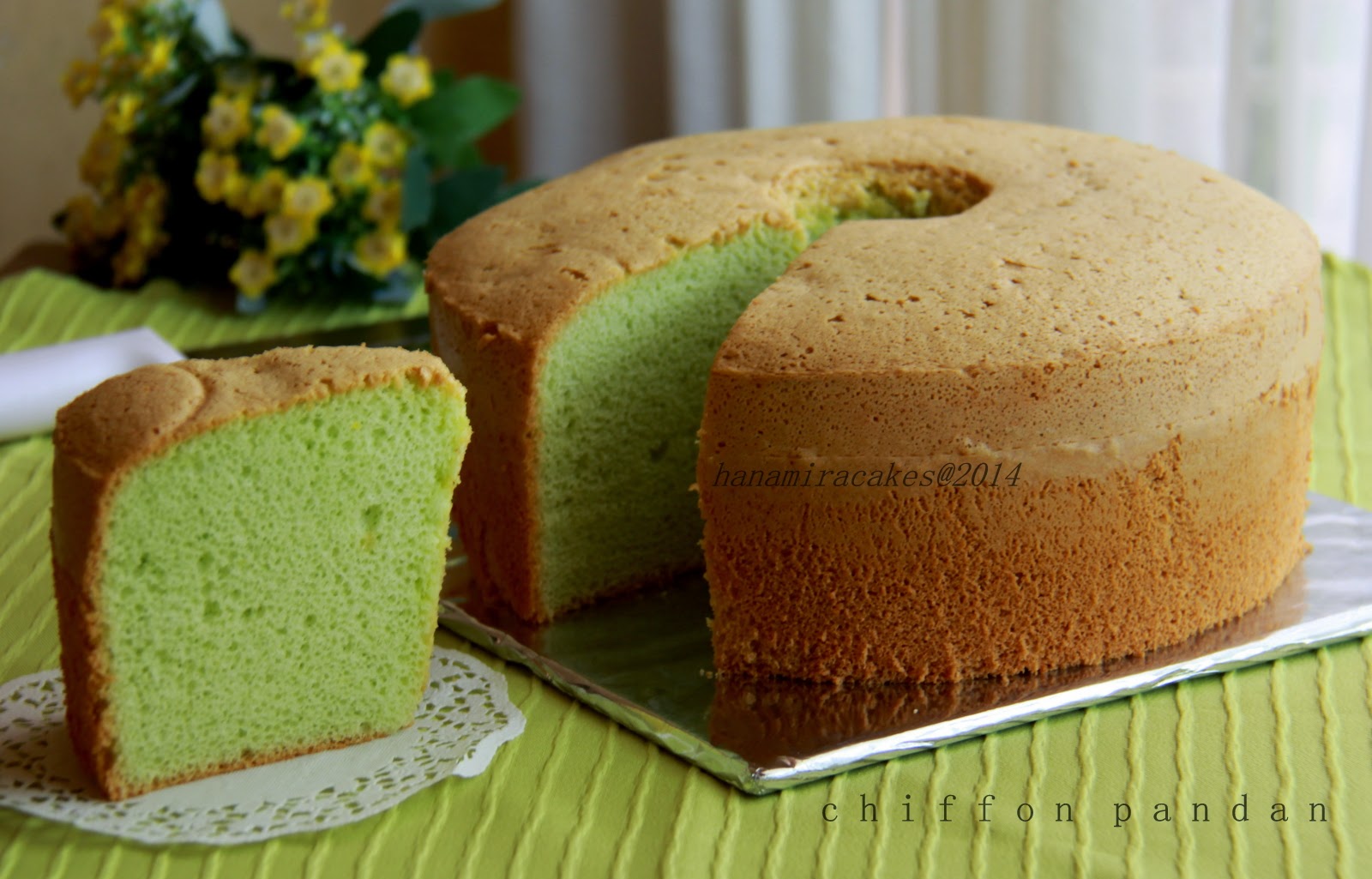 PANDAN CHIFFON CAKE | Hanamira Kitchen