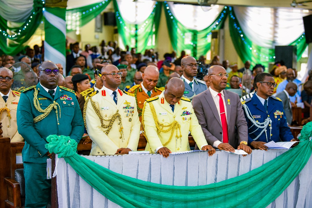 Governor of Rivers State, Siminalayi Fubara, holds interdenominational church service at St. Paul's Cathedral, Garrison, Port Harcourt as part of activities to mark Nigeria's 64th Independence Day Anniversary