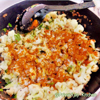Cauliflower Poriyal - Cauliflower fry - Cauliflower recipes