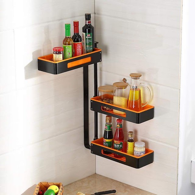 180° Rotation Kitchen Seasoning Storage Rack 