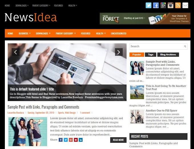 NewsIdea Blogger Template  