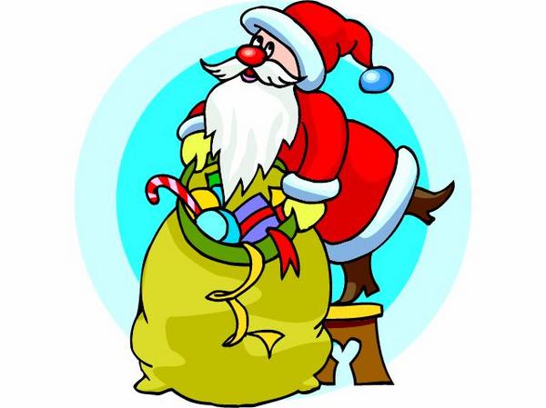 Santa give gifts Clip-art
