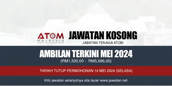 Jawatan Kosong Jabatan Tenaga Atom 2024