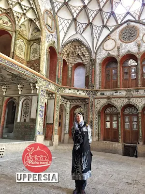 A Solo female traveler visiting Boroujerdi House in Kashan