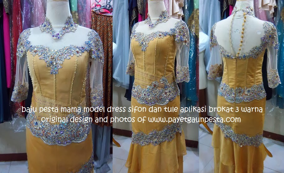 Payet Gaun  Pesta Desain Baju Pesta Kebaya Modern dan 