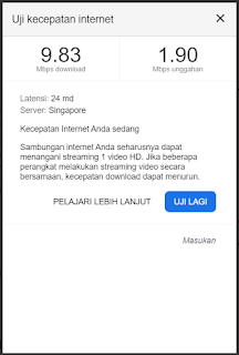 Cara Tes Kecepatan Internet Dengan Google Speedtest