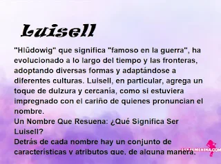 ▷ Significado del nombre Luisell