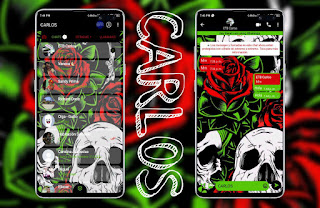 Skull & Rosas Theme For YOWhatsApp & Fouad WhatsApp By Carlos