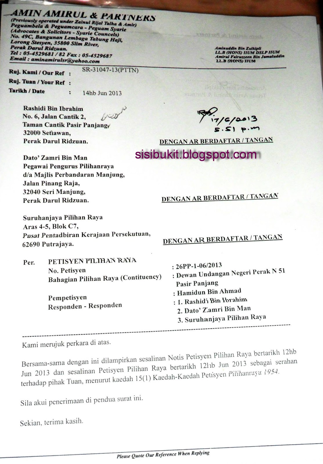 Surat Kepada Yb Adun