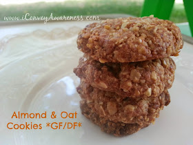 Convey Awareness | Gluten and dairy free almond & oat cookies