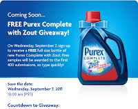 purex Purex w/Zout Giveaway:Possible FREE Full Size Bottle!