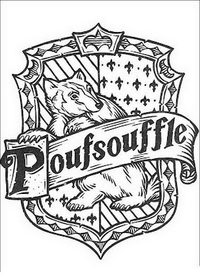 Escudo de Poufsouffle para colorear