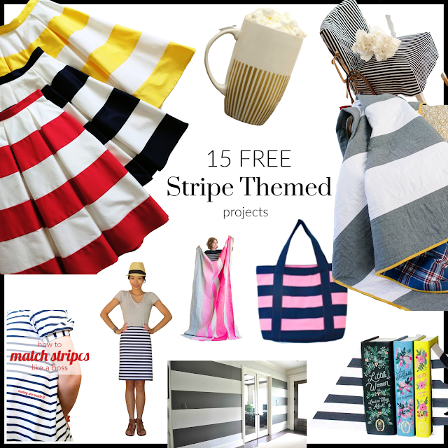 15 Free Striped Themed Projects!