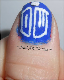 Doctor Who Logo Nail Art