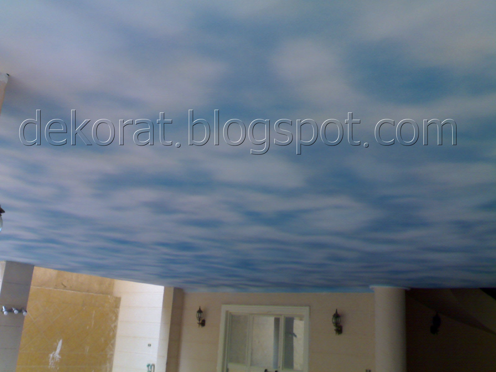 طرق مختلفة لرسم سحابة و سماء على السقف  Ways to Paint Clouds on 