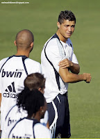 Cristiano Ronaldo's first training with Real Madrid Photos