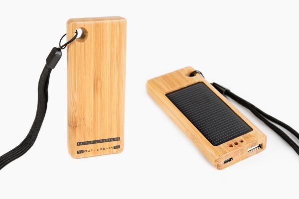 The Bamboo Backup Battery with Solar Panel