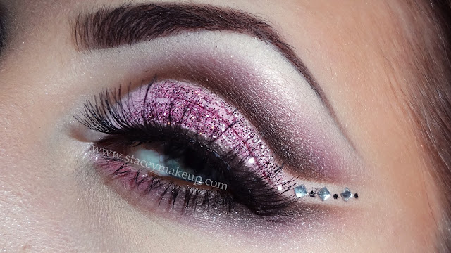 pink purple double cut crease