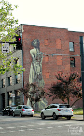 This impressive mural is called Faith47 and it is located at the corner of Southwest Washington and 10th Streets. It is a popular photography spot for wedding parties in Portland, OR.