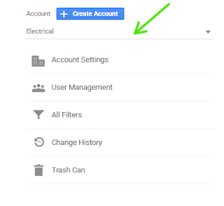 google analytics account setting
