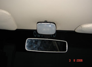 DIY Kinoy mengganti spion dalam lampu  kabin  dengan 