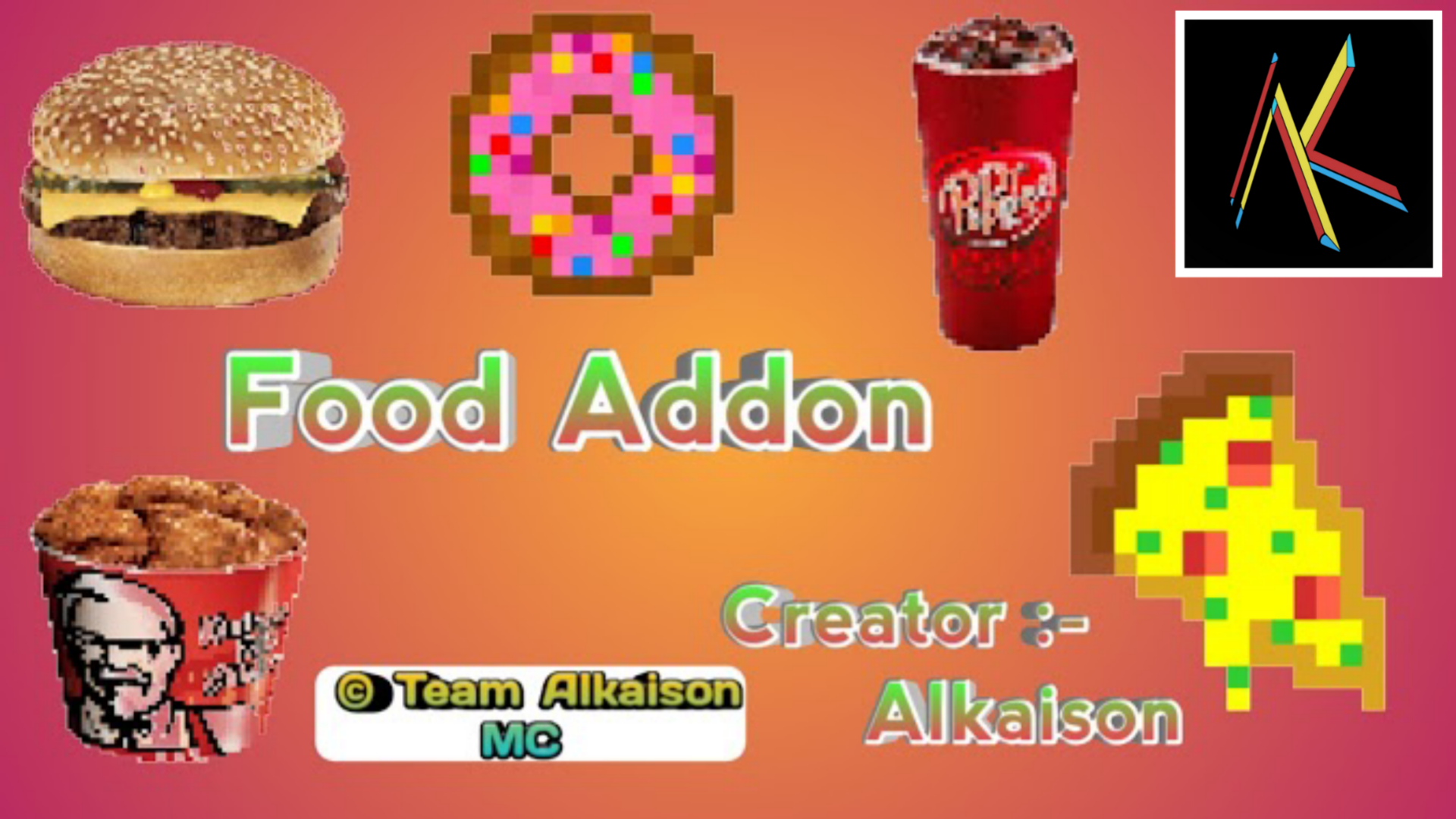 Pizza, Burger, Cola Minecraft new addon