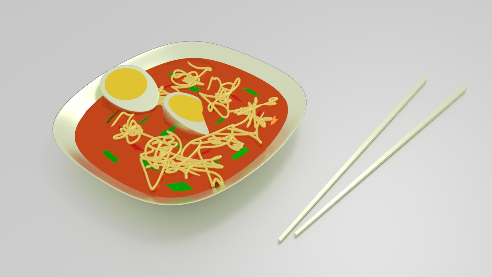 Free 3D Egg Noodles .blend