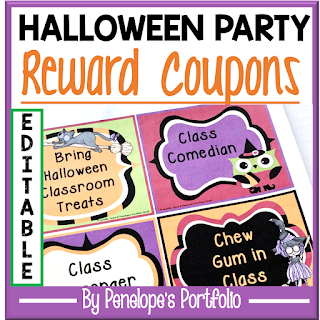 Halloween Reward Coupons for the Classroom
