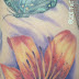 Christine's Sleeve of Colorful Flowers and Butterflies