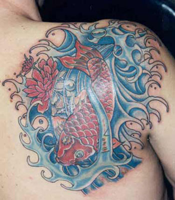 tattoo koi. Koi fish tattoo is said to