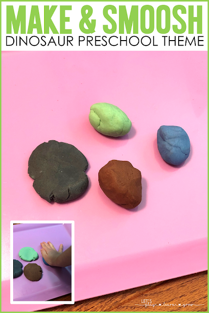 Playdough Dinosaur Eggs Preschool Dinosaur activity