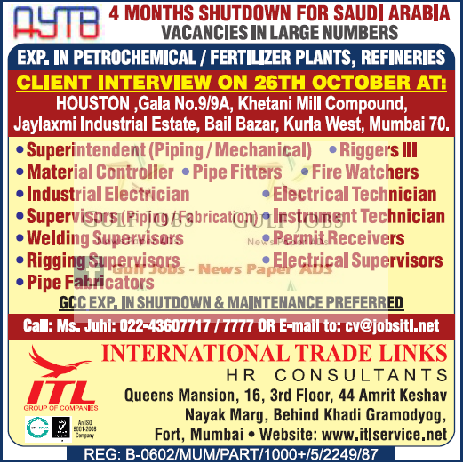 AYTB Petrochemical Refinery Jobs for KSA