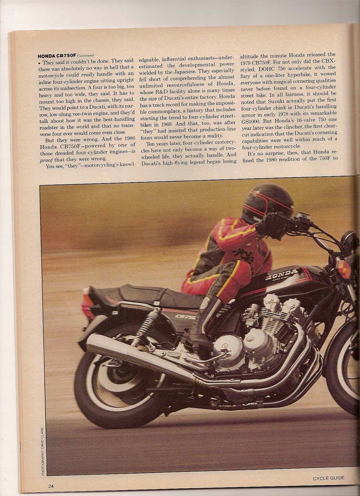 Cycle Guide Magazine  From The Cycle Guide Archives  The Day Honda