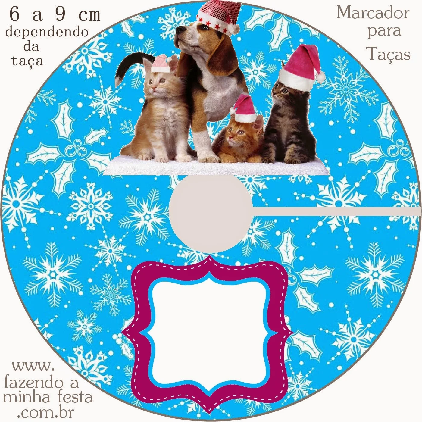  Dog and Cat in Christmas Free Printable labels.