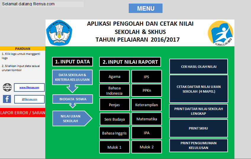 Download Aplikasi Cetak SKHU Sementara dan Olah Nilai Untuk SD