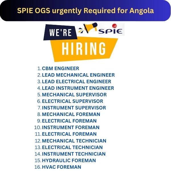 SPIE OGS urgently Required for Angola