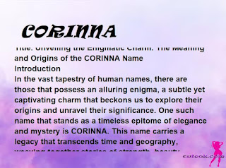 meaning of the name "CORINNA"