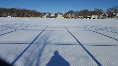 shadow self at Fletcher Field in Franklin