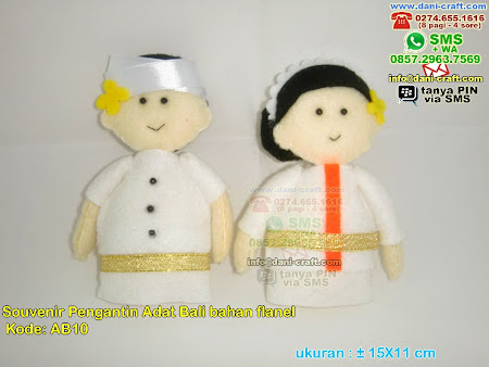 souvenir pengantin adat bali bahan flanel