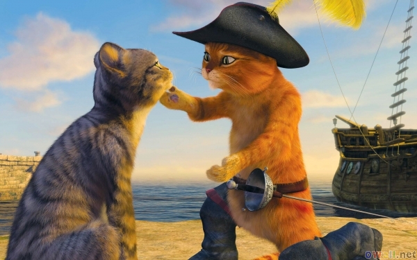 Puss in Boots the animated Shrek spinoff with Antonio Banderas and Salma 