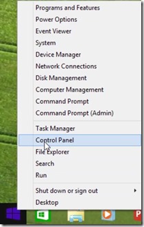 Windows 8 Power X Menu