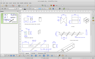 Menggambar CAD (Computer Aided Design) di LibreOffice Draw